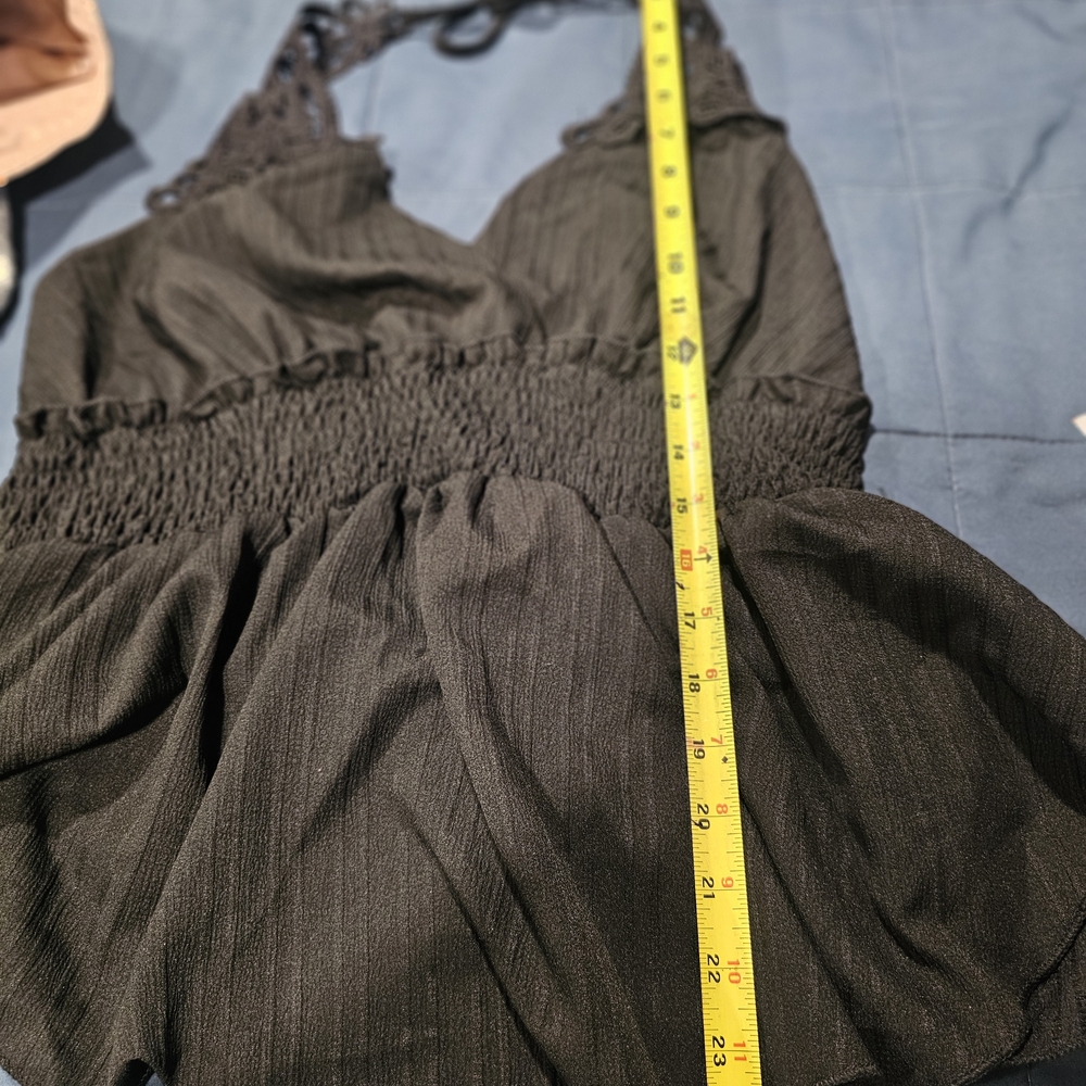 SHEIN Black Smocked Tank Top